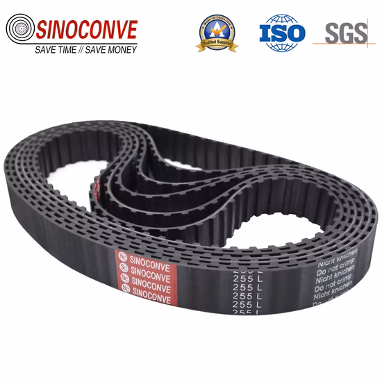 Cinghia di trasmissione dentata sincrona della cinghia di trasmissione del dente del trasportatore del ventilatore delle parti della trasmissione del motociclo dell'unità di elaborazione del silicone di gomma del PVC della gomma